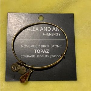 Alex and Ani Topaz tear drop bangle